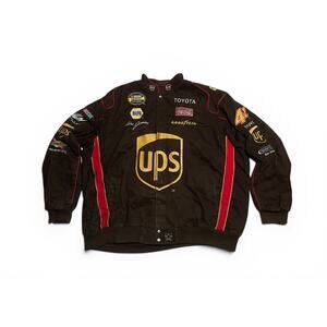 Vintage Nascar Sports Jacket Dale Jarrett #44 Heavy Cotton UPS Men’s Size 6XL